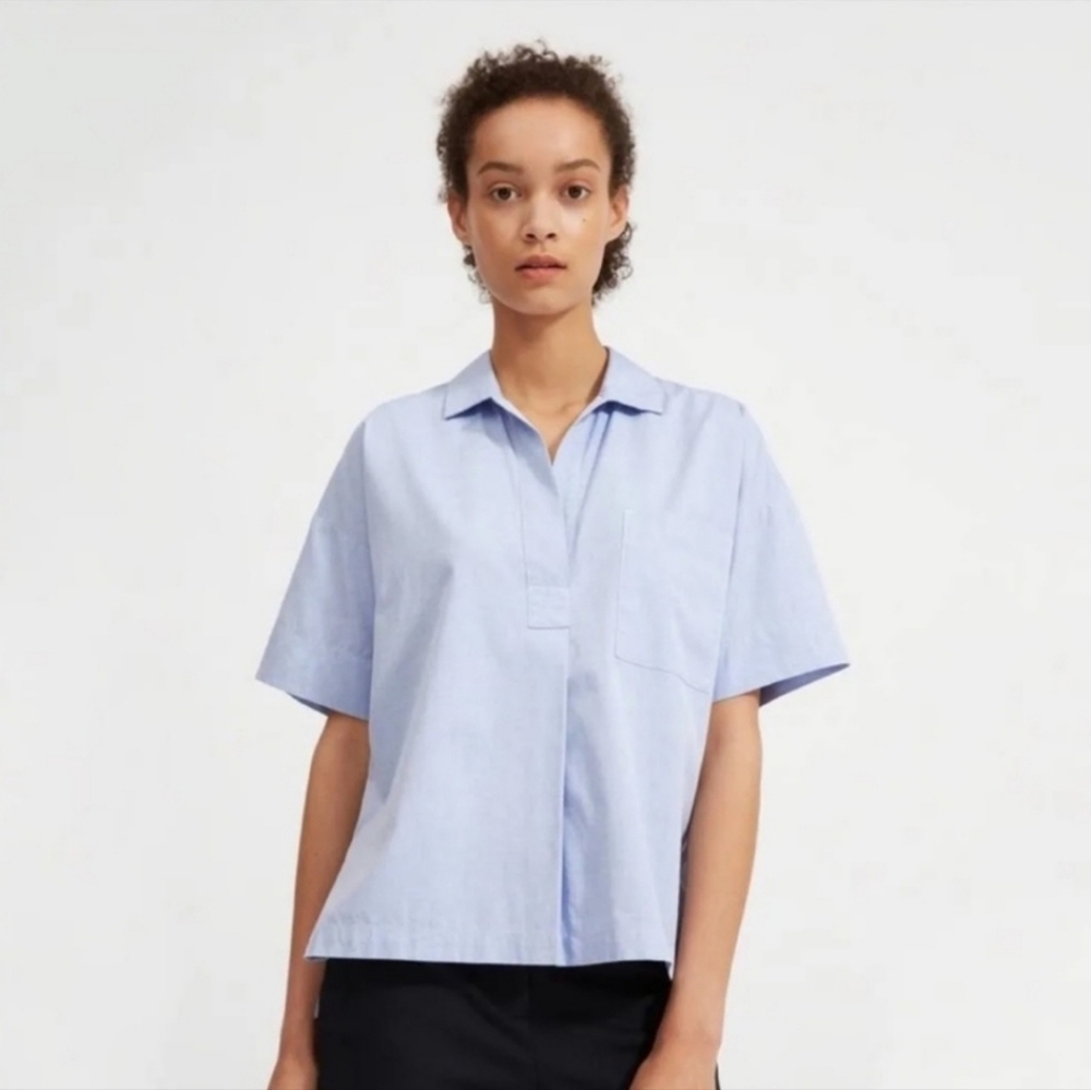 Everlane sz 14 short sleeve poplin shirt